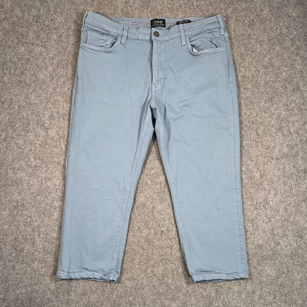 34 Heritage Blue Gray Wash Denim Charisma Comfort Rise Classic Jeans Mens 40x23*